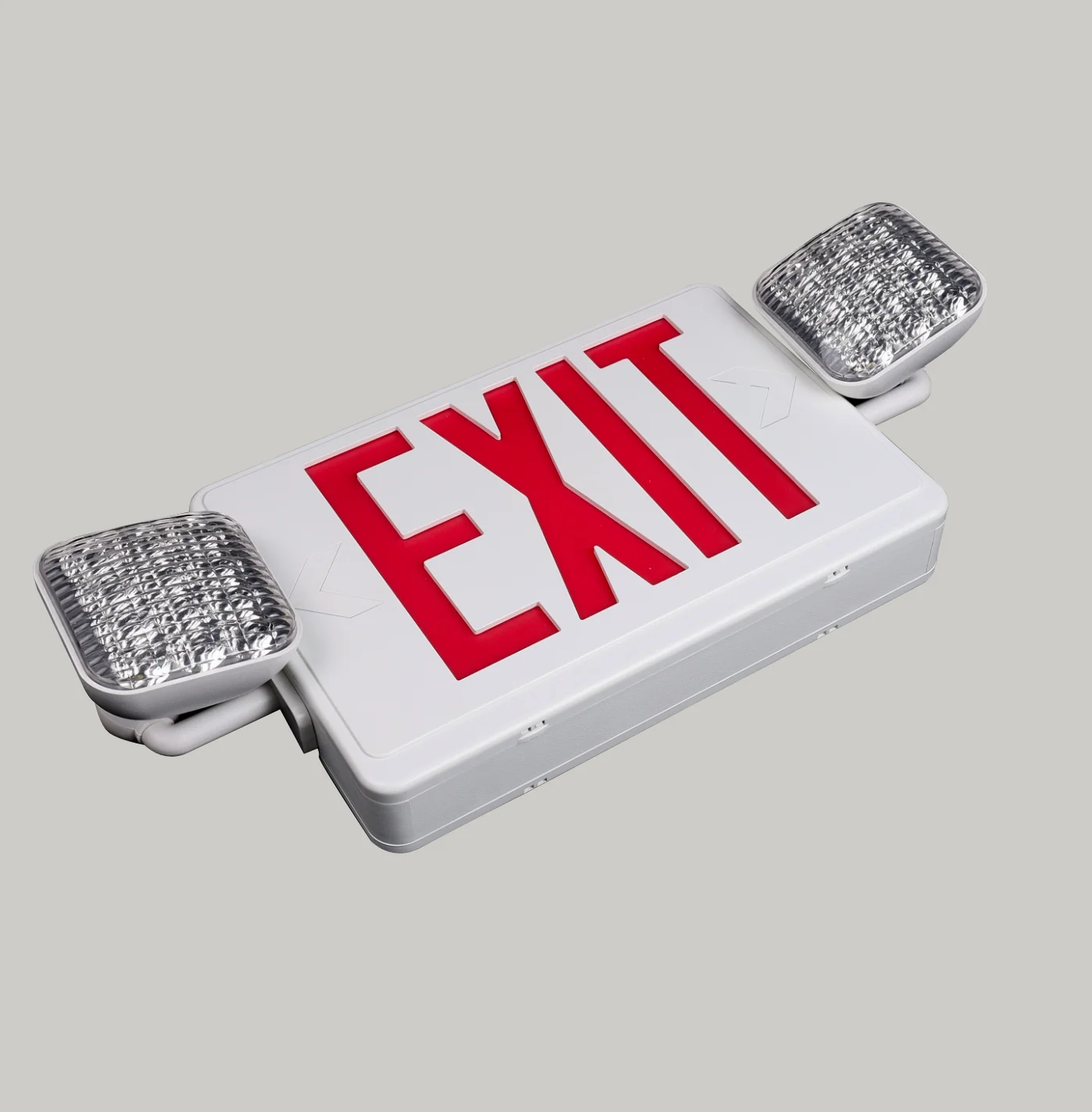 Zippy LED Remote Exit Sign Combo — Emergency Exit Sign with Integrated Lamp Heads