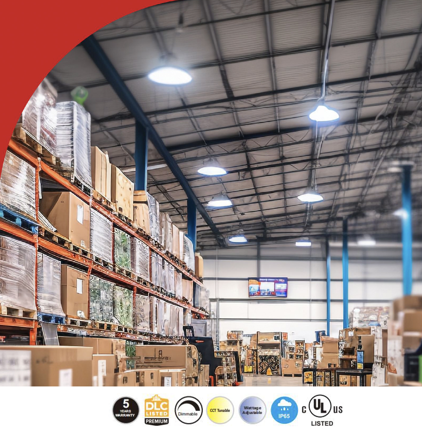 Zippy LED UFO High Bay Series — High-Lumen Industrial Lighting for Warehouses