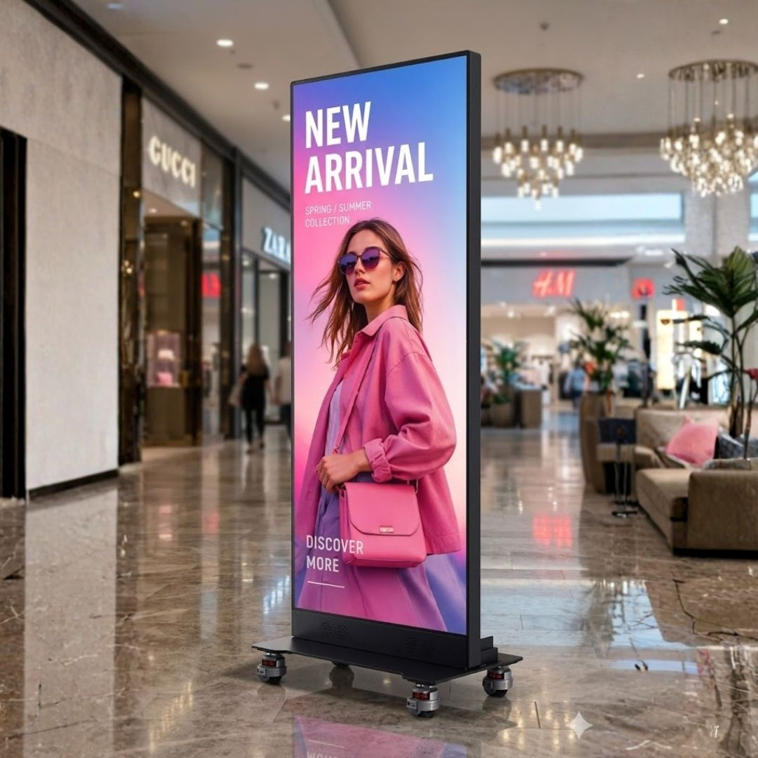 Zippy Smart LED Poster Display — Foldable Digital Advertising Screen
